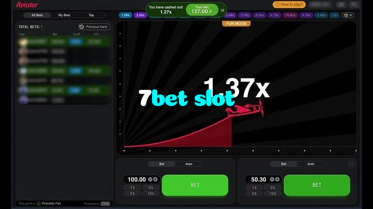 7bet slot casino presented on mobile device in Pakistan with slots and live games